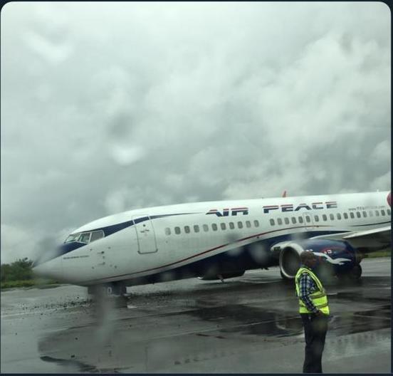  Flights disrupted as Air Peace plane runs into big antelope at Abuja airport 