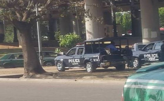 AFP journalists arrested while covering FreeNnamdiKanu protest in Abuja AFP journalists arrested while covering FreeNnamdiKanu protest in Abuja