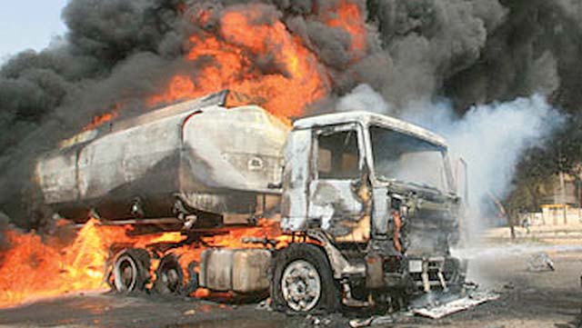  Several feared dead as fuel tanker bursts into flames along Ogun expressway 