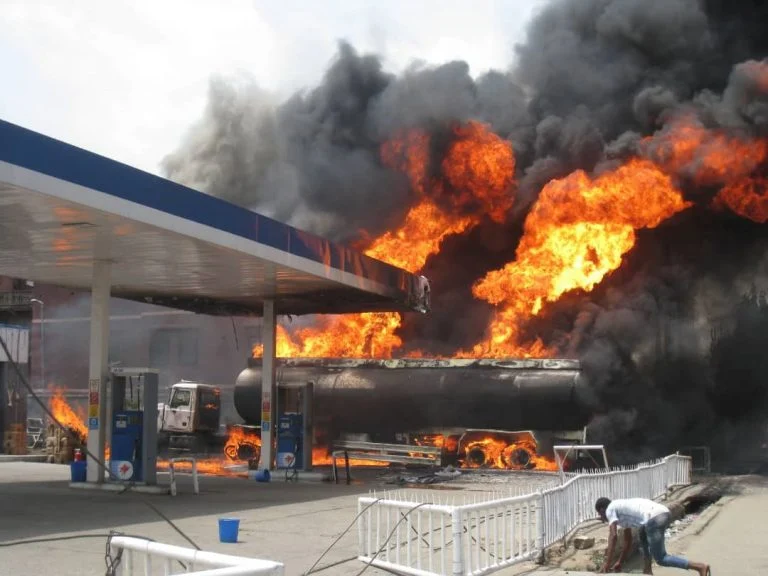 Driver motor boy burnt to death as fire consumes petrol station Driver motor boy burnt to death as fire consumes petrol station
