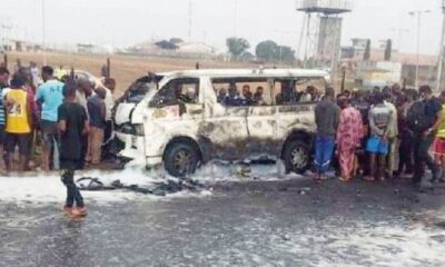  Tragedy as 8 passengers burnt to death in Edo road accident 