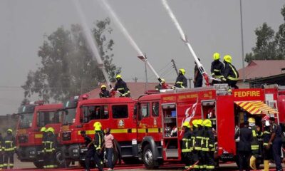  Fire guts 11 storey building in Lagos 