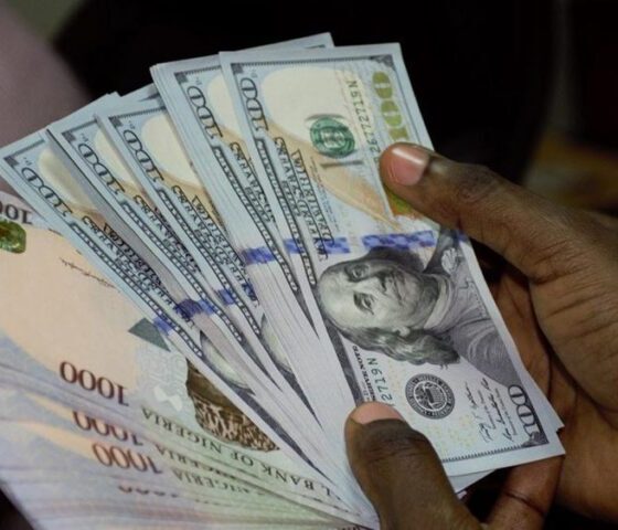  Naira weakens by 0 34 against dollar at official market 
