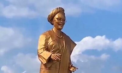  Oluremi Tinubu s golden statue unveiled at Nigerian university 