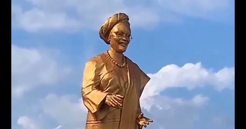 Oluremi Tinubu s golden statue unveiled at Nigerian university Oluremi Tinubu s golden statue unveiled at Nigerian university