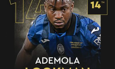  Ademola Lookman ranks 14th in 2024 men s Ballon d Or 
