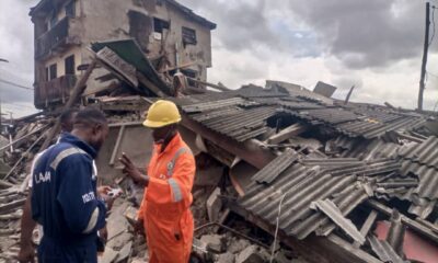  2 storey building collapses in Lagos 