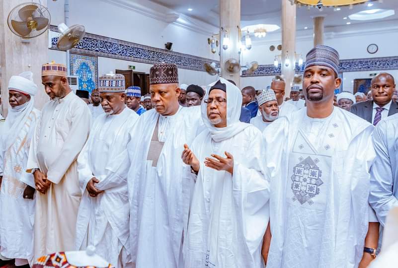 Shettima leads other mourners at funeral prayers for NNPCL boss 8217 daughter Shettima leads other mourners at funeral prayers for NNPCL boss daughter