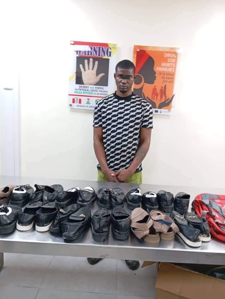 NDLEA intercepts US Europe bound drugs hidden in shoe soles NDLEA intercepts US Europe bound drugs hidden in shoe soles