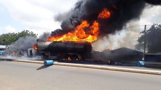 JUST IN Again fuel tanker bursts into flames in Jigawa JUST IN Again fuel tanker bursts into flames in Jigawa