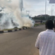  JUST IN Police disperse FearlessInOctober protesters with tear gas in Abuja 