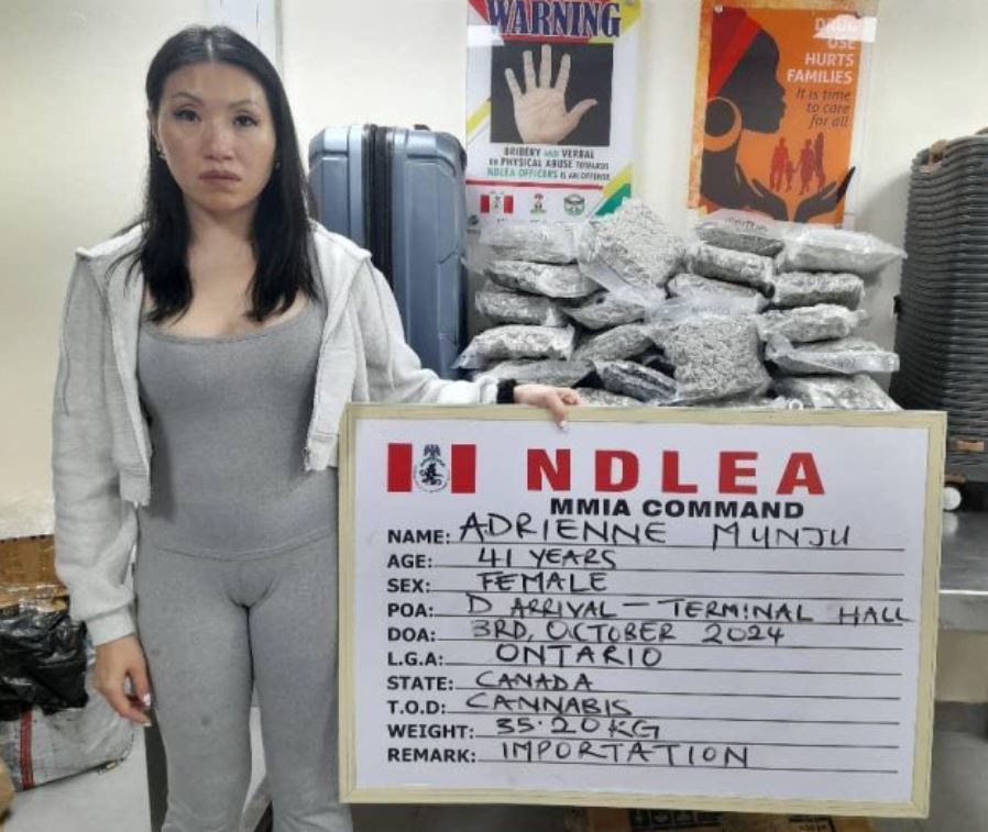 Canadian woman sentenced to 11 years for importing cannabis into Nigeria Canadian woman sentenced to 11 years for importing cannabis into Nigeria
