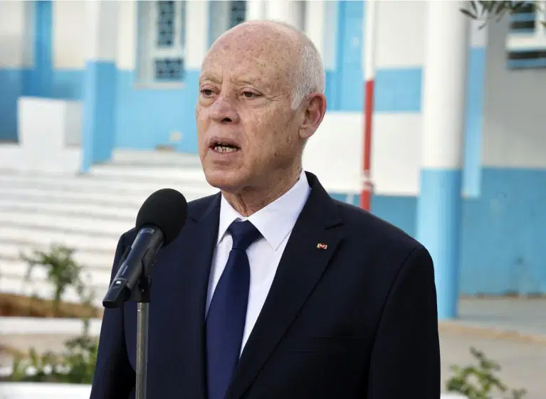 Tunisia s president Kais Saied re elected with overwhelming majority despite low turnout Tunisia s president Kais Saied re elected with overwhelming majority despite low turnout