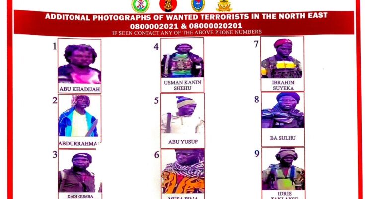 DHQ releases new list of wanted terrorists leaders DHQ releases new list of wanted terrorists leaders