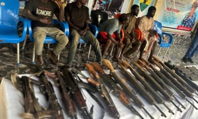  Police arrest 5 suspected trans border arms dealers recover 5 Israeli rifles others 