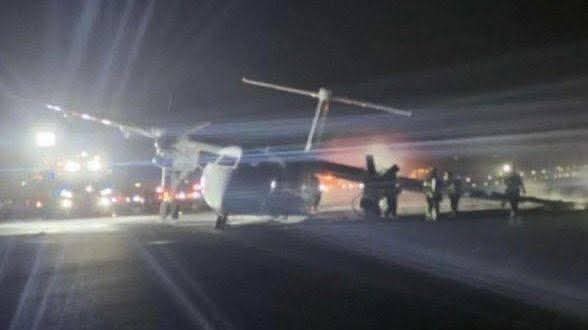 Tragedy averted as Air Canada flight partially catches fire after rough landing Tragedy averted as Air Canada flight partially catches fire after rough landing