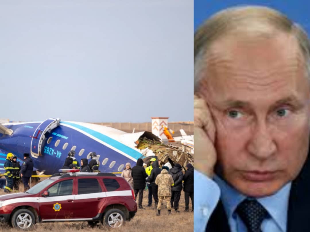 Putin apologises to Azerbaijani President over plane crash tragedy Putin apologises to Azerbaijani President over plane crash tragedy