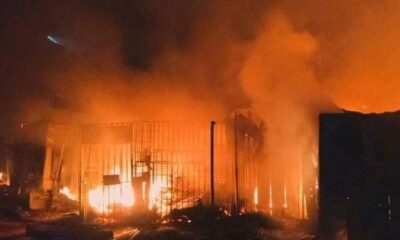  Fire guts shops at popular Damaturu market 
