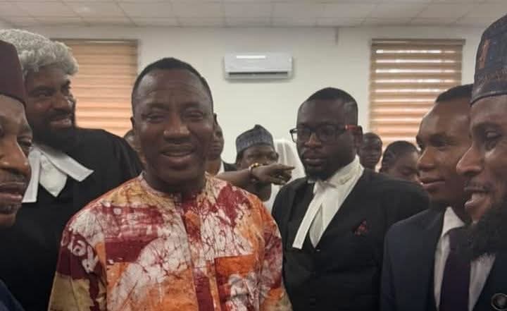 Sowore kicks as court grants him N10m bail orders passport surrender Sowore kicks as court grants him N10m bail orders passport surrender