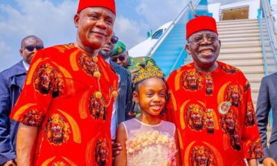   JUST IN Official visit Prominent Igbo leaders receive Tinubu at Enugu airport 