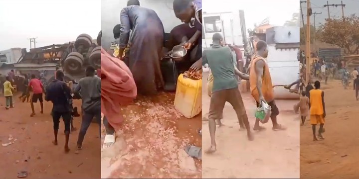 Niger residents scoop fuel from another fallen tanker despite Dikko junction explosion tragedy Niger residents scoop fuel from another fallen tanker despite Dikko junction explosion tragedy