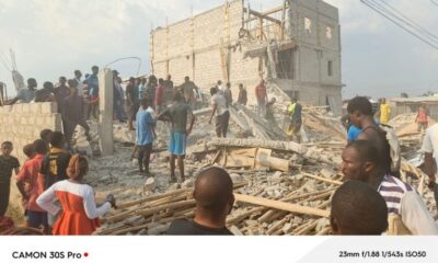  7 cheat death as 3 storey building collapses in Rivers 