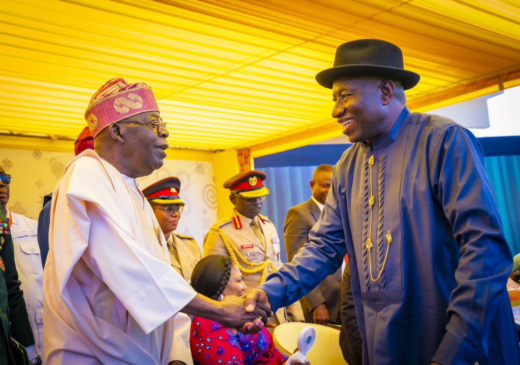 Tinubu meets Jonathan Obasanjo at Ghana s presidential inauguration Tinubu meets Jonathan Obasanjo at Ghana s presidential inauguration
