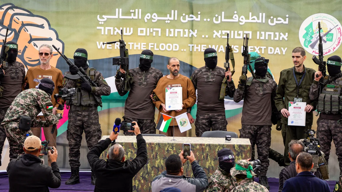 Another 3 Israeli hostages released by Hamas in latest ceasefire exchange Another 3 Israeli hostages released by Hamas in latest ceasefire exchange