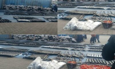  JUST IN Customs intercepts large cache of smuggled arms ammunition in Lagos 