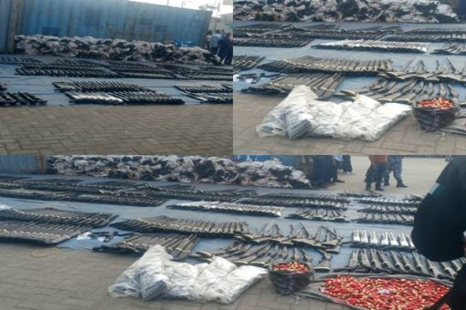 JUST IN Customs intercepts large cache of smuggled arms ammunition in Lagos JUST IN Customs intercepts large cache of smuggled arms ammunition in Lagos