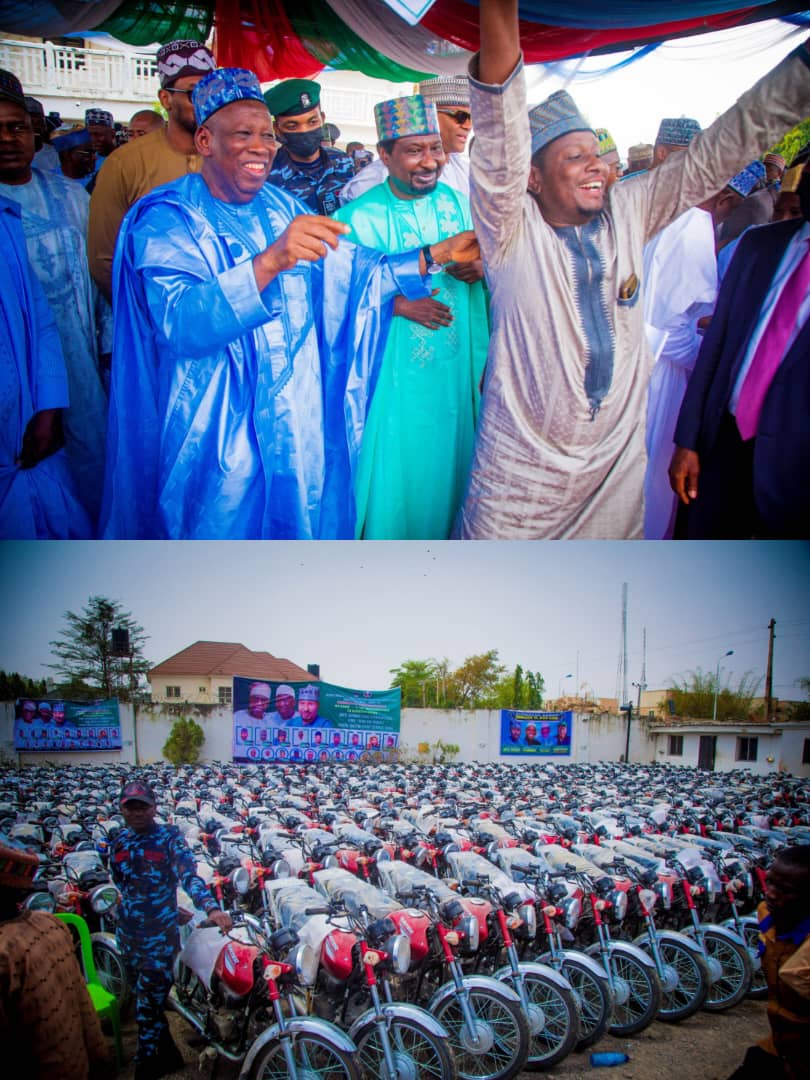 Barau Jibrin distributes 61 vehicles over 1 100 motorcycles to Kano APC leaders Barau Jibrin distributes 61 vehicles over 1 100 motorcycles to Kano APC leaders