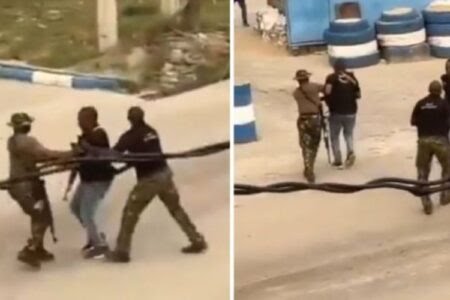 Commotion as soldiers policemen fight dirty near Air Force base Commotion as soldiers policemen fight dirty near Air Force base