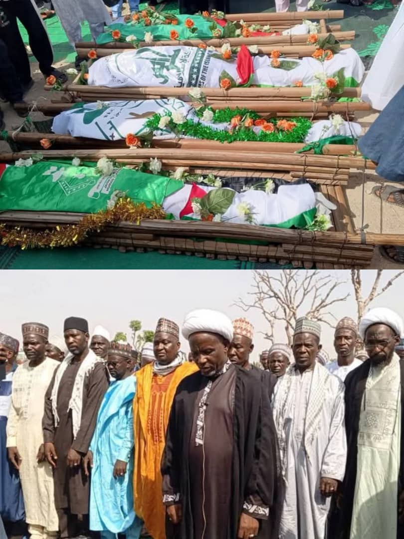 Shiites hold funeral for slain members after deadly clash in Abuja Shiites hold funeral for slain members after deadly clash in Abuja