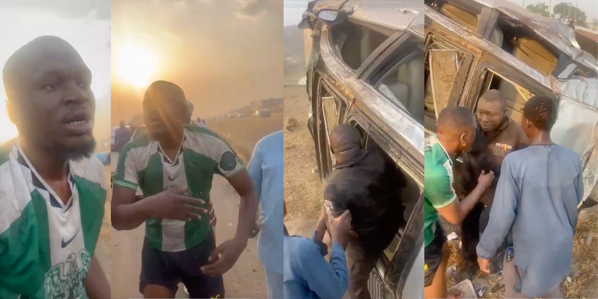 Policemen reportedly cause major accident in Abuja after dragging steering with driver Policemen reportedly cause major accident in Abuja after dragging steering with driver