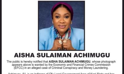  BREAKING EFCC declares Aisha Achimugu wanted 