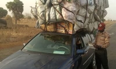  FRSC intercepts overloaded vehicle on busy Nigerian road 