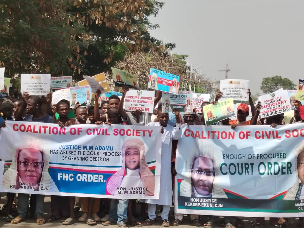 Benue judicial crisis Groups protest in Abuja petition NJC seek Tinubu s intervention Benue judicial crisis Groups protest in Abuja petition NJC seek Tinubu s intervention