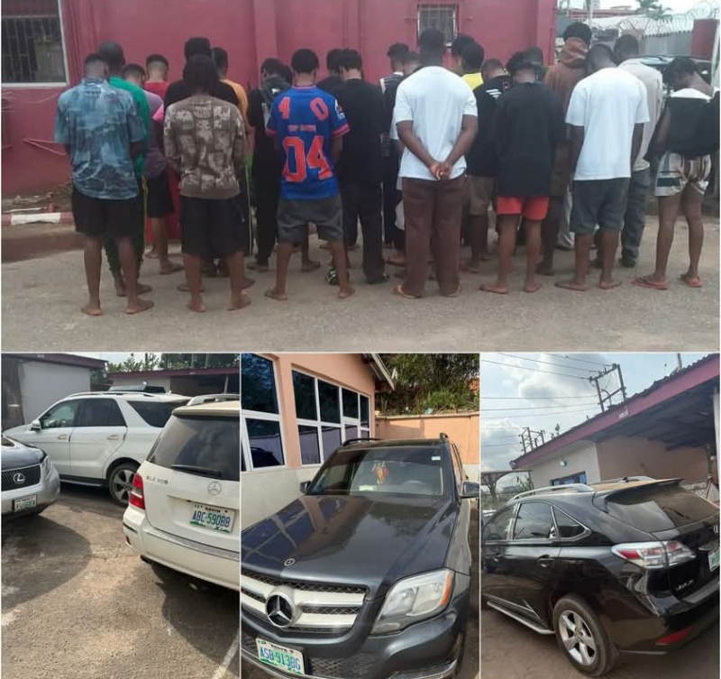 EFCC nabs 30 suspected internet fraudsters in Asaba EFCC nabs 30 suspected internet fraudsters in Asaba