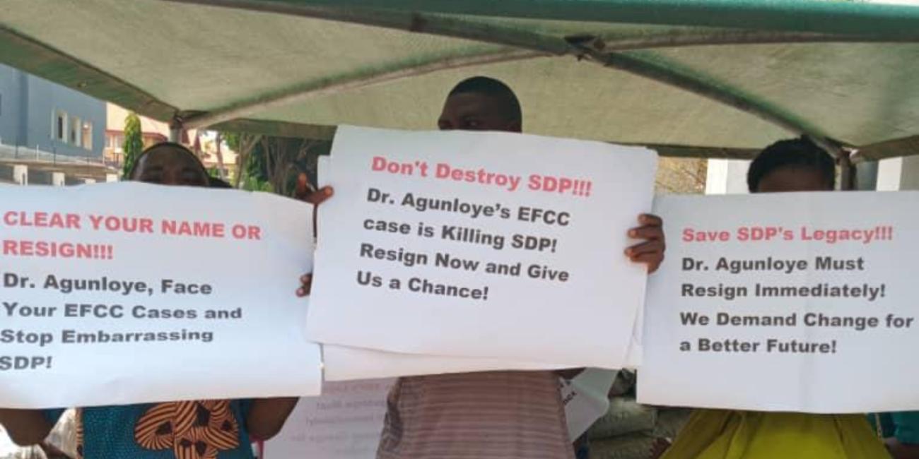 Pro El Rufai protesters storm SDP headquarters demand removal of national secretary Pro El Rufai protesters storm SDP headquarters demand removal of national secretary