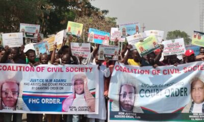  JUST IN Massive protest erupts in Abuja over judiciary crisis in Benue 
