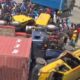  Pedestrian killed as container laden truck crashes on vehicles in Lagos 