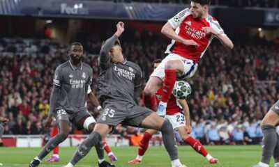  Declan Rice shines as Arsenal crush Real Madrid in Champions League thriller 
