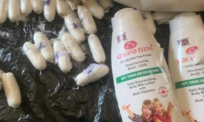  Saudi Arabia bound cocaine hidden in body lotion bottles intercepted in Lagos 