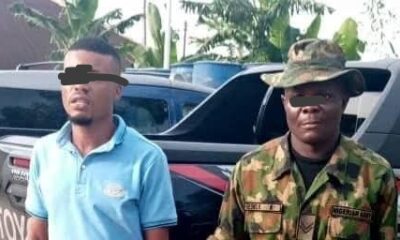  Police nab Nigerian soldier civilian over alleged involvement in vehicle theft 