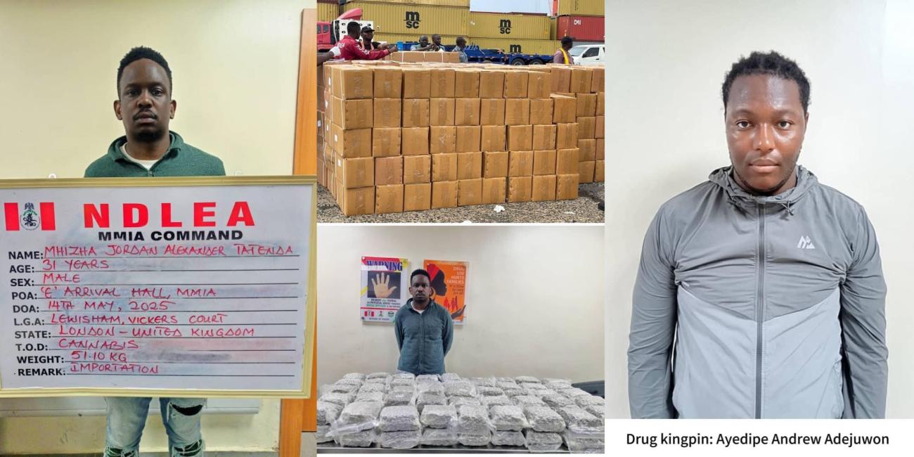NDLEA nabs 2 Britons 2 Nigerians over attempted smuggling of cannabis at Lagos Airport NDLEA nabs 2 Britons 2 Nigerians over attempted smuggling of cannabis at Lagos Airport