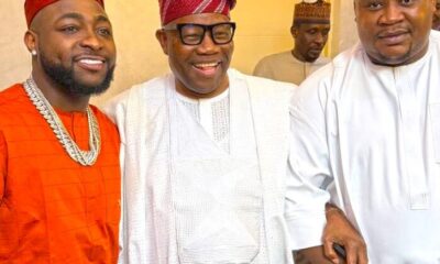  Davido Cubana Chiefpriest pay courtesy visit to Akpabio in Abuja 