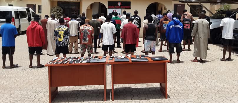 EFCC arrests 40 suspected Yahoo Boys in Nassarawa EFCC arrests 40 suspected Yahoo Boys in Nassarawa