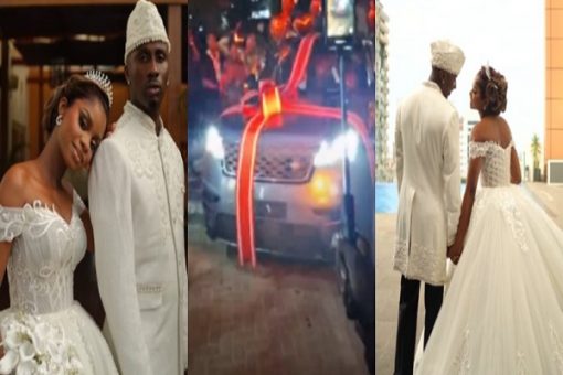 Juma Jux gifts bride Priscilla Ojo Range Rover at wedding finale in Tanzania Juma Jux gifts bride Priscilla Ojo Range Rover at wedding finale in Tanzania