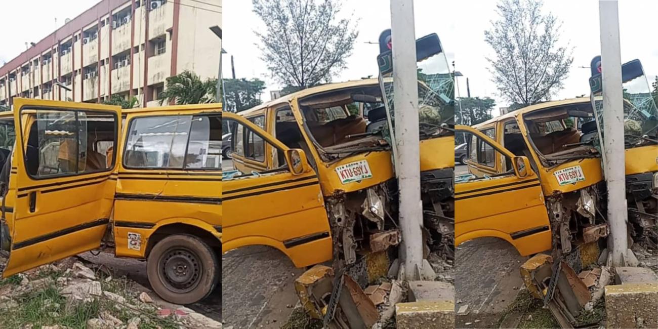 Scores injured as drunk bus driver rams into streetlight in Lagos Scores injured as drunk bus driver rams into streetlight in Lagos