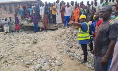  2 storey building collapses in Lagos 